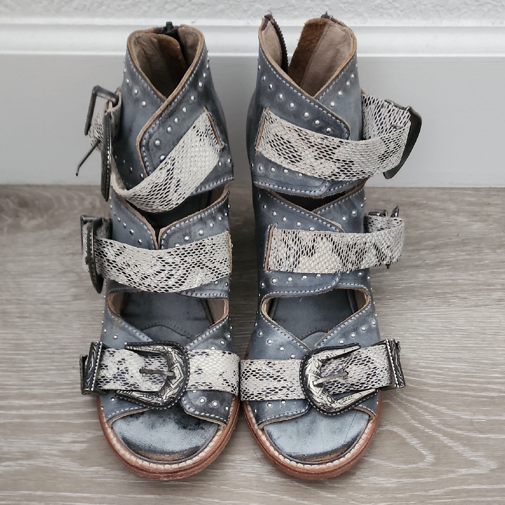 Freebird by Steven Gray and Cream Ankle Boots